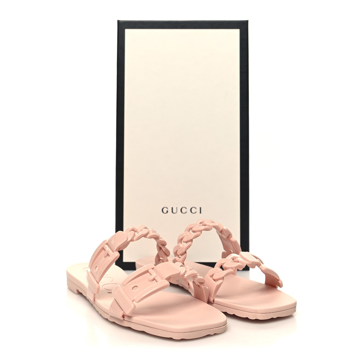 Gucci Rubber Womens Slide Sandals 35 Perfect Pink 9 of 9