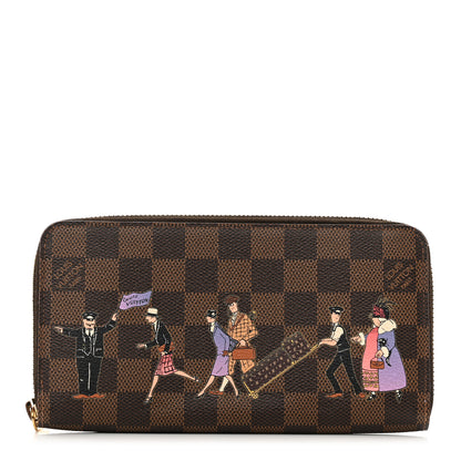 Louis Vuitton Damier Ebene Illustre Zippy Wallet Violet 1 of 6