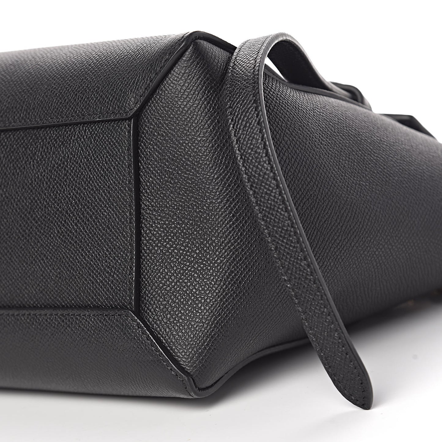 Grained Calfskin Micro Belt Bag Black