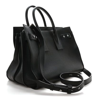 Saint Laurent Grained Calfskin Small Supple Sac De Jour  Black 3 of 9