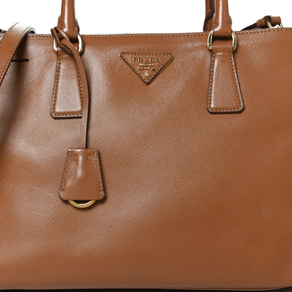 Prada Saffiano Medium Galleria Double Zip Tote Caramel 8 of 14