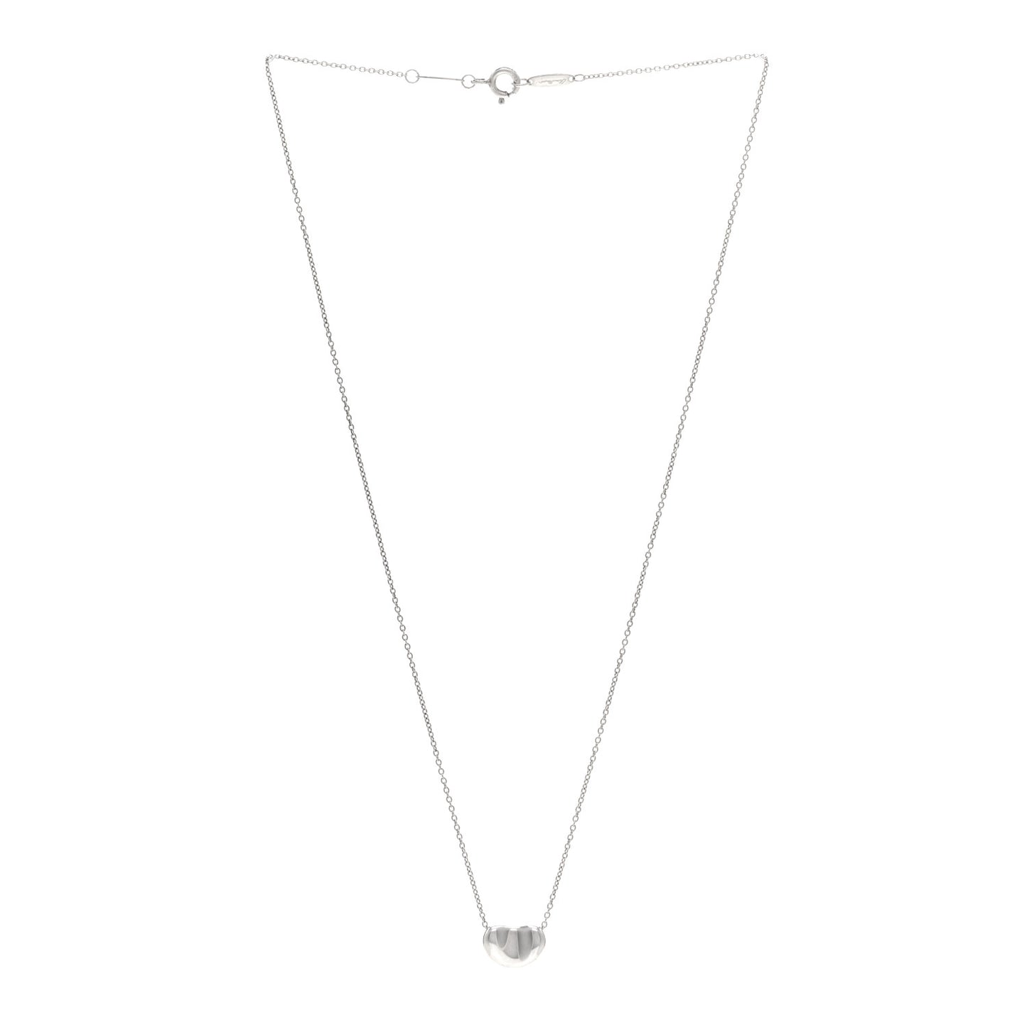 Sterling Silver 11mm Elsa Peretti Bean Pendant Necklace