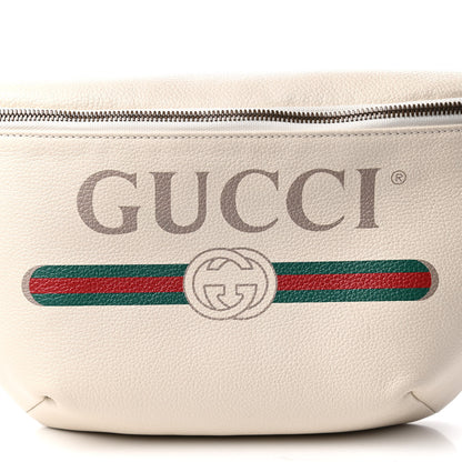 Gucci Grained Calfskin Logo Belt Bag White 10 of 12
