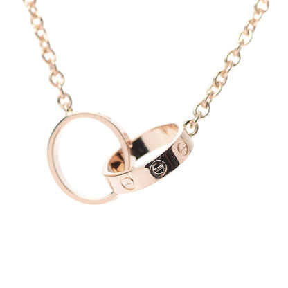 Cartier 18K Pink Gold Interlocking LOVE Necklace 5 of 6
