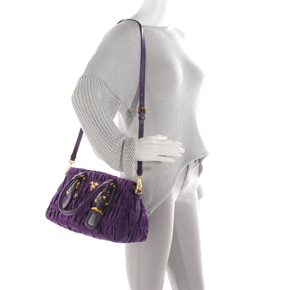 Prada Tessuto Nylon Gaufre Shopping Satchel Ciclamino 2 of 9