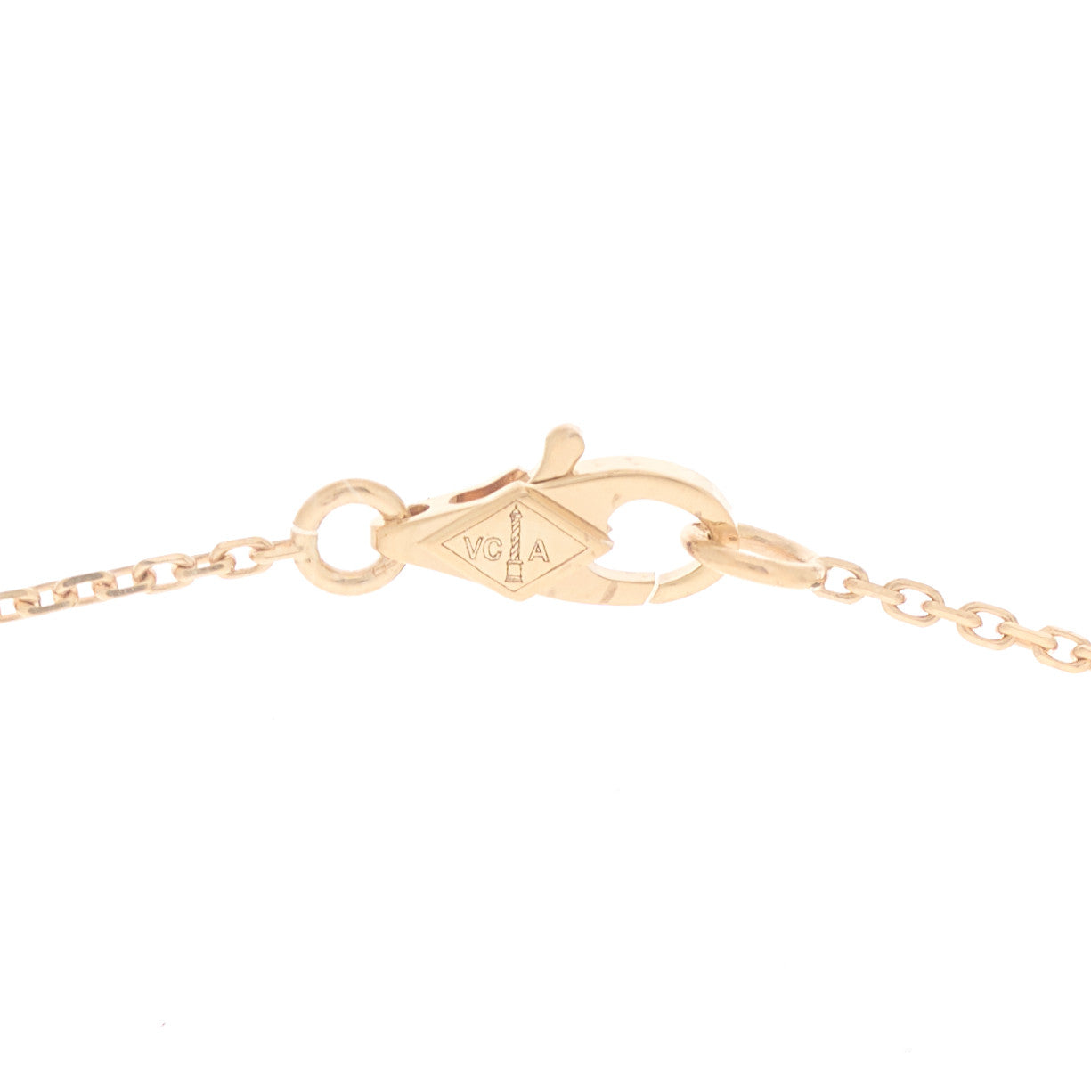 18K Rose Gold Carnelian Sweet Alhambra Pendant Necklace