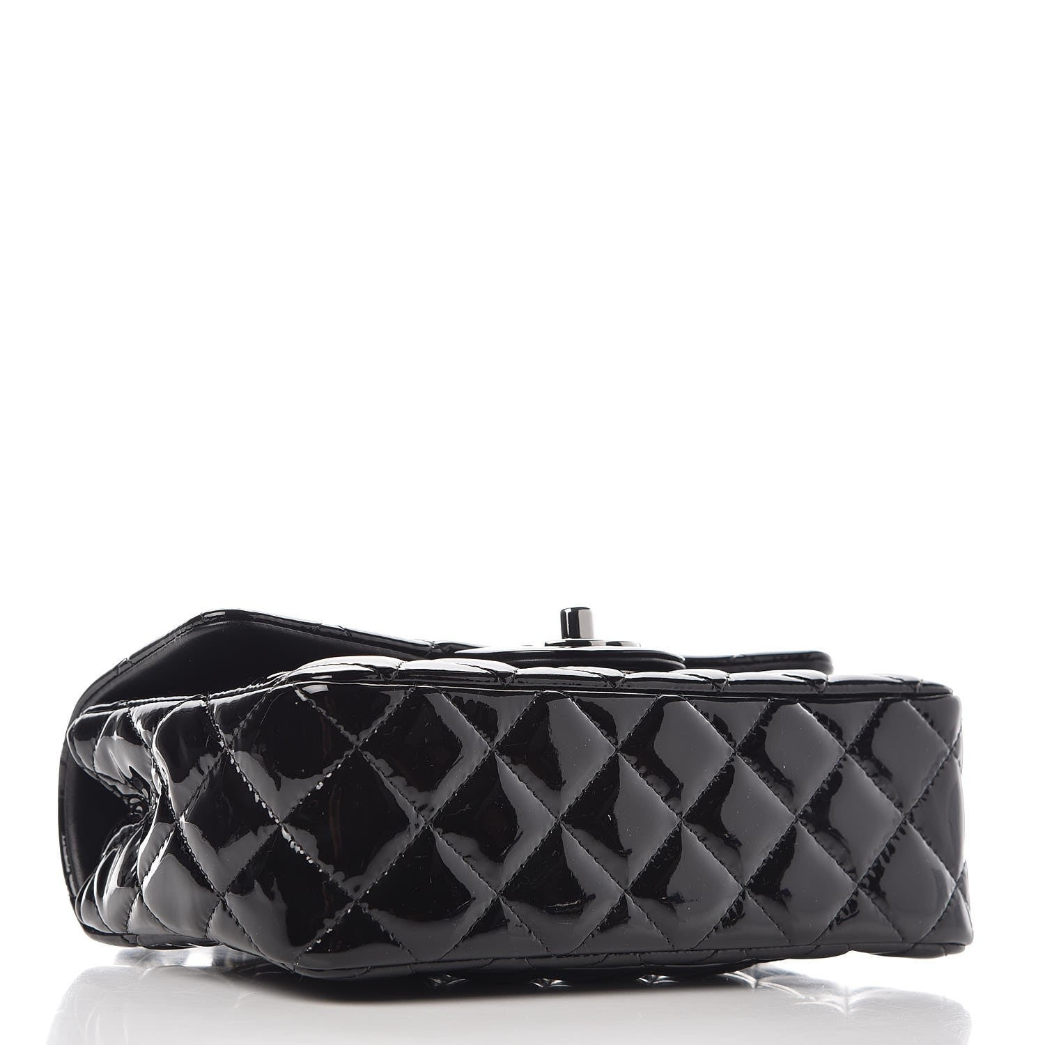 Chanel Patent Calfskin Quilted Mini Rectangular Flap Black 4 of 8