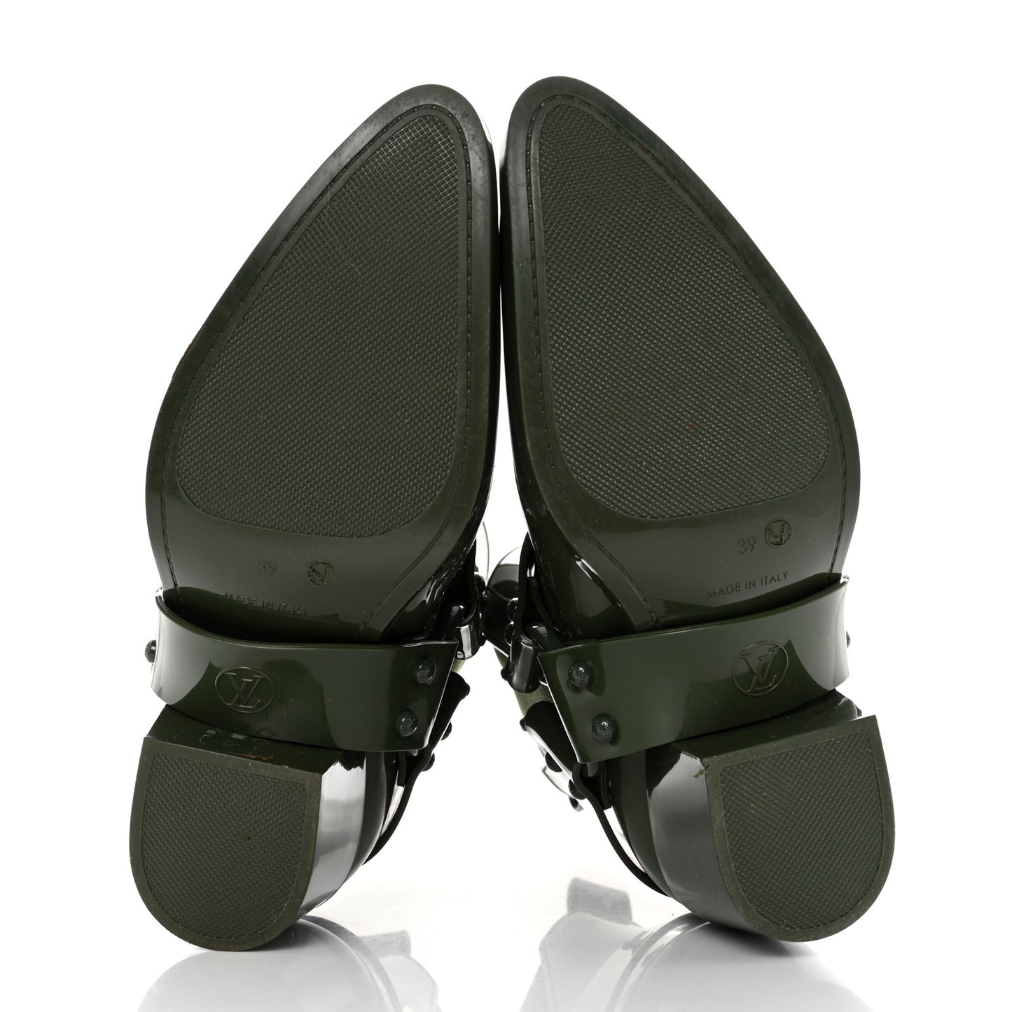 Rubber Monogram Rhapsody Ankle Boots 39 Kaki