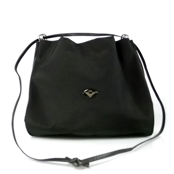 Bottega Veneta Nylon Shoulder Bag Black 1 of 11