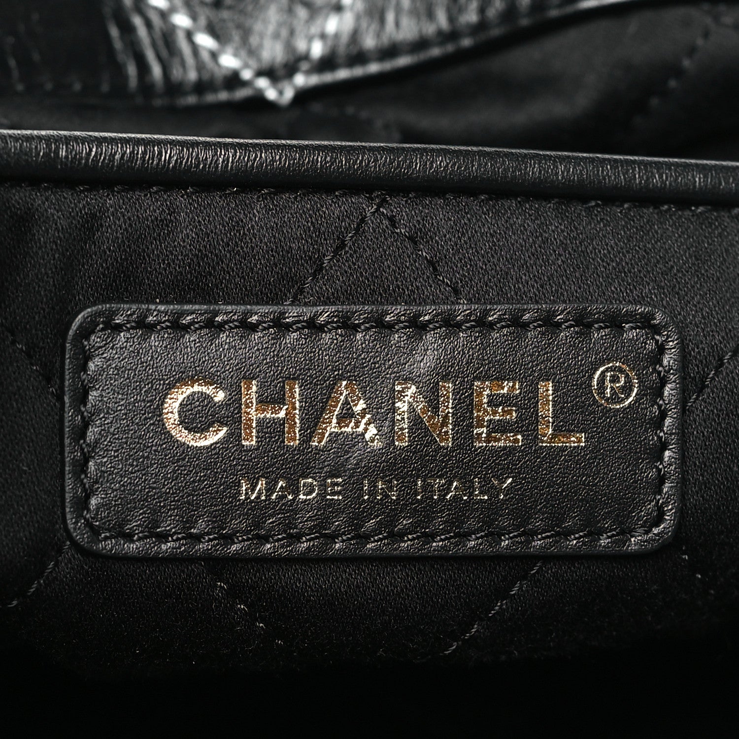 Chanel Shiny Calfskin Stitched Quilted Chanel 22 Backpack Black 6 of 11