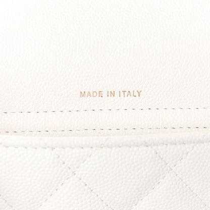 Chanel Caviar Quilted Flap Phone Holder With Chain White 8 of 13