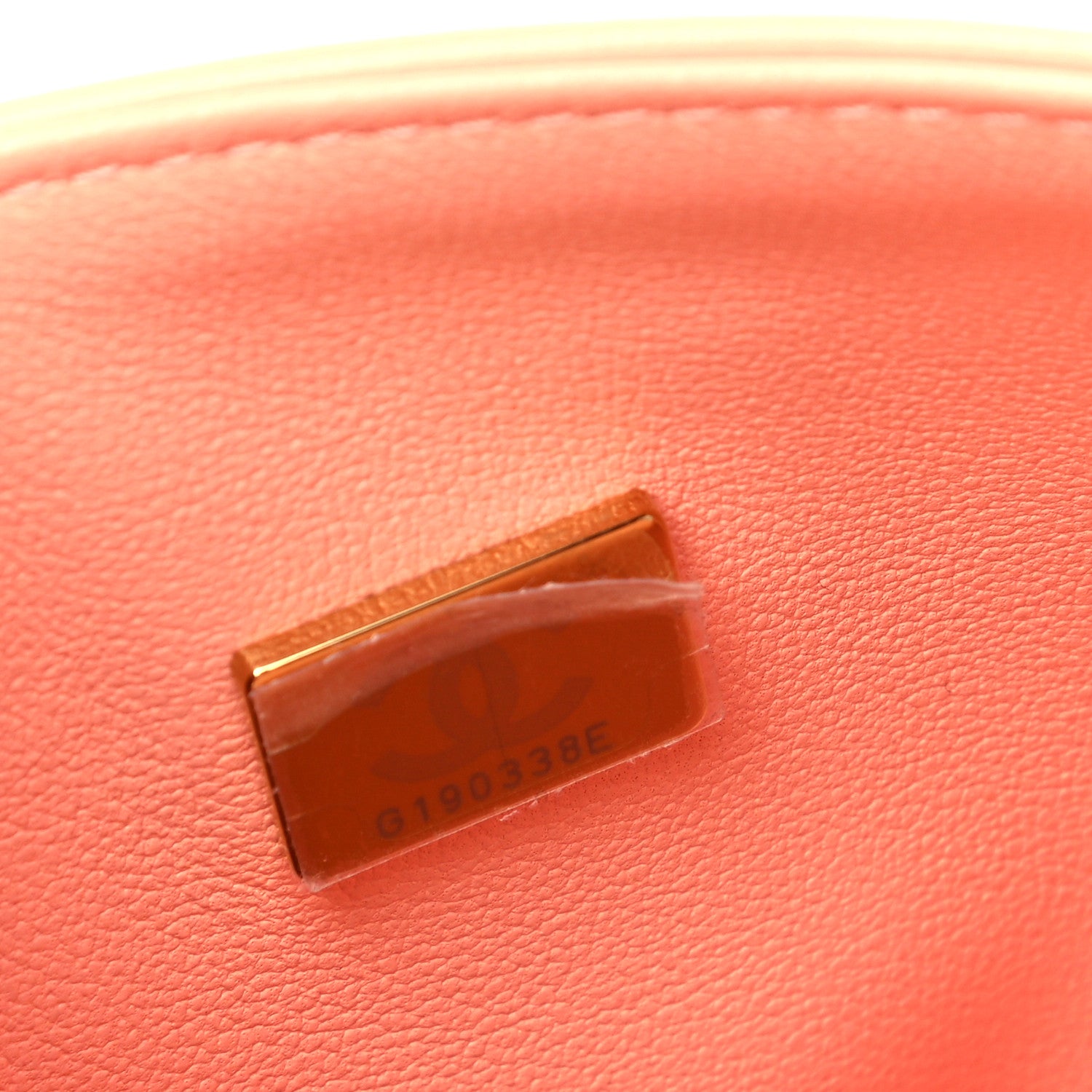 Chanel Lambskin Quilted Small Double Flap Light Orange 6 of 8