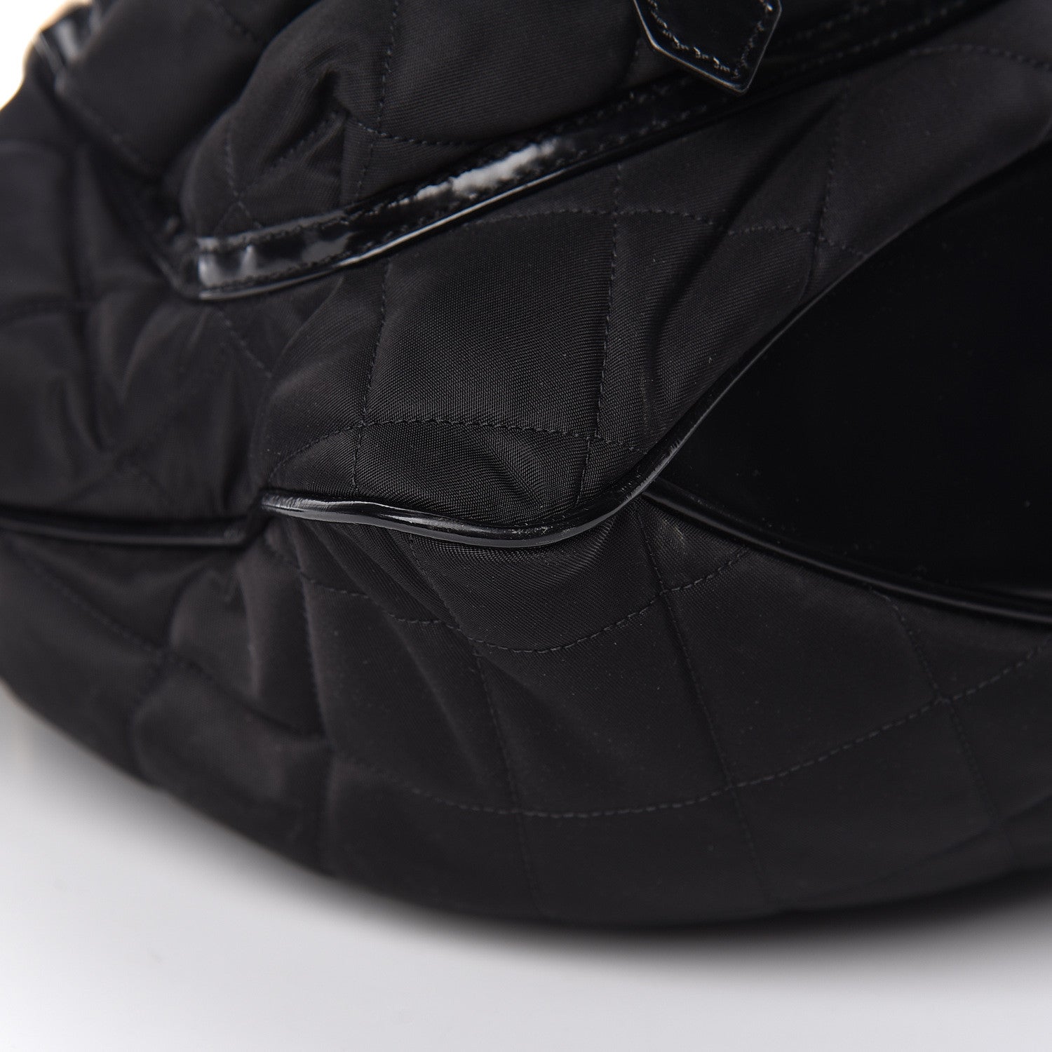 Burberry Calfskin Nylon Quilted Large Manor Tote Black 10 of 12