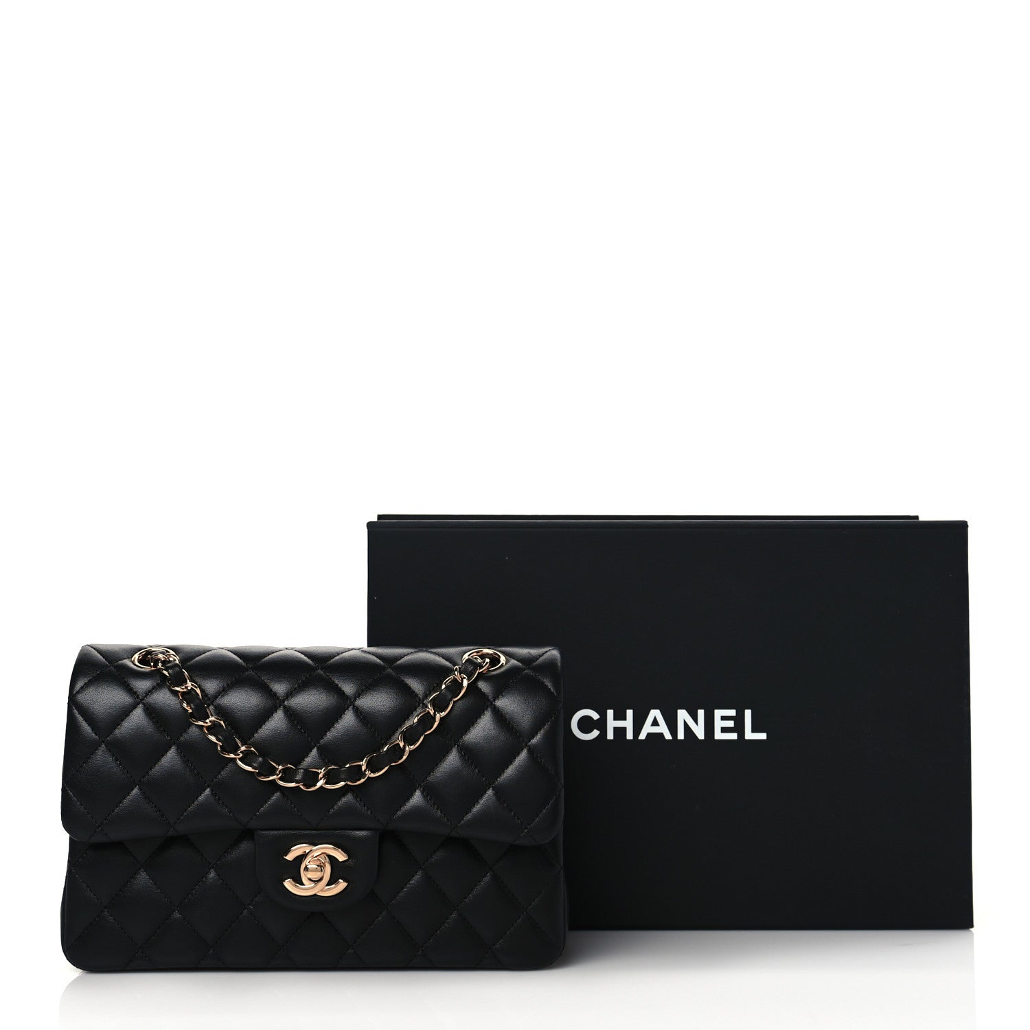 Chanel Lambskin Quilted Small Double Flap Black 11 of 11