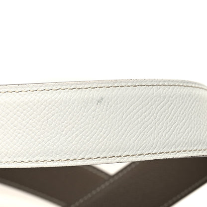 Hermes Swift Epsom 32mm H Belt 85 34 White Etoupe 6 of 6