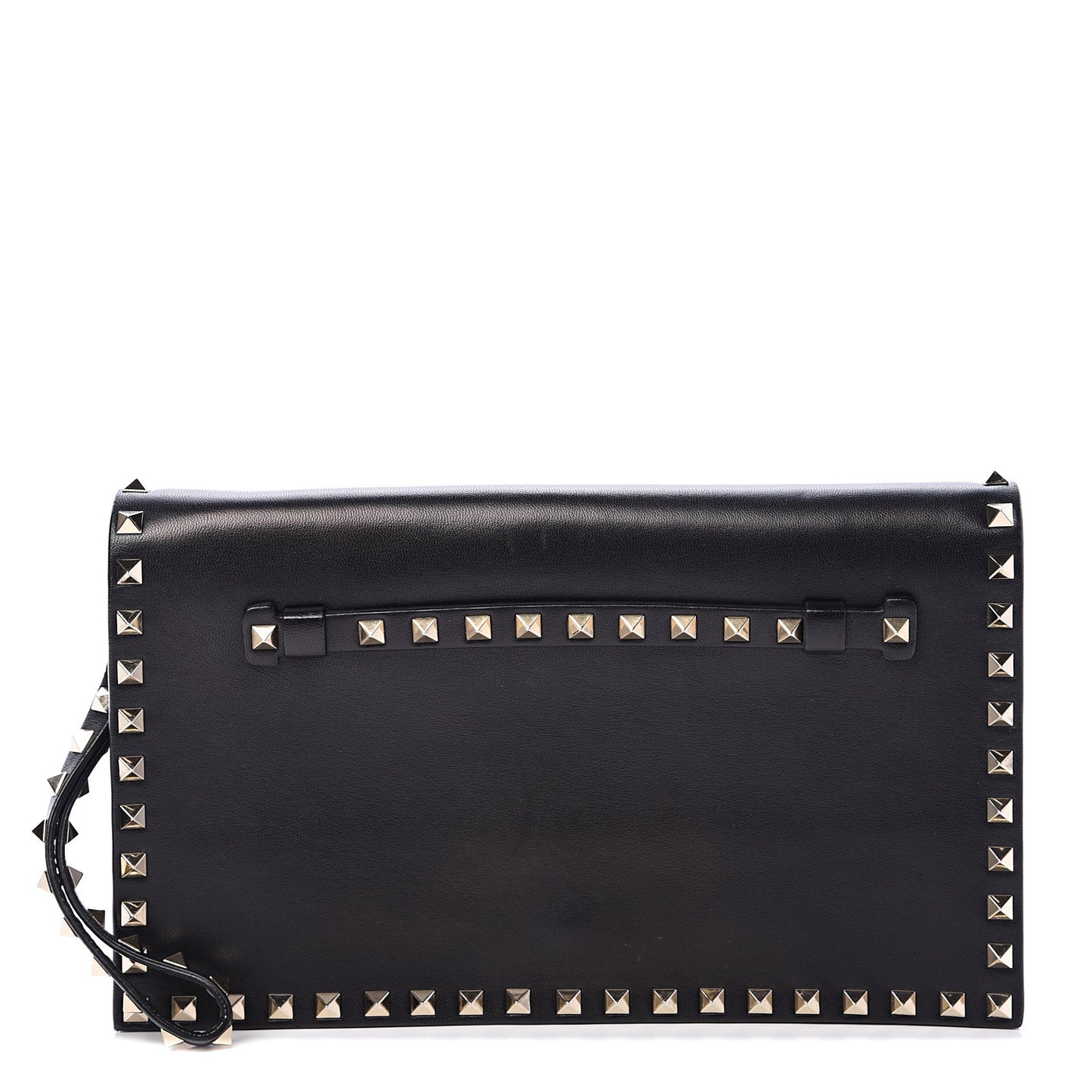 Nappa Rockstud Wristlet Clutch Black