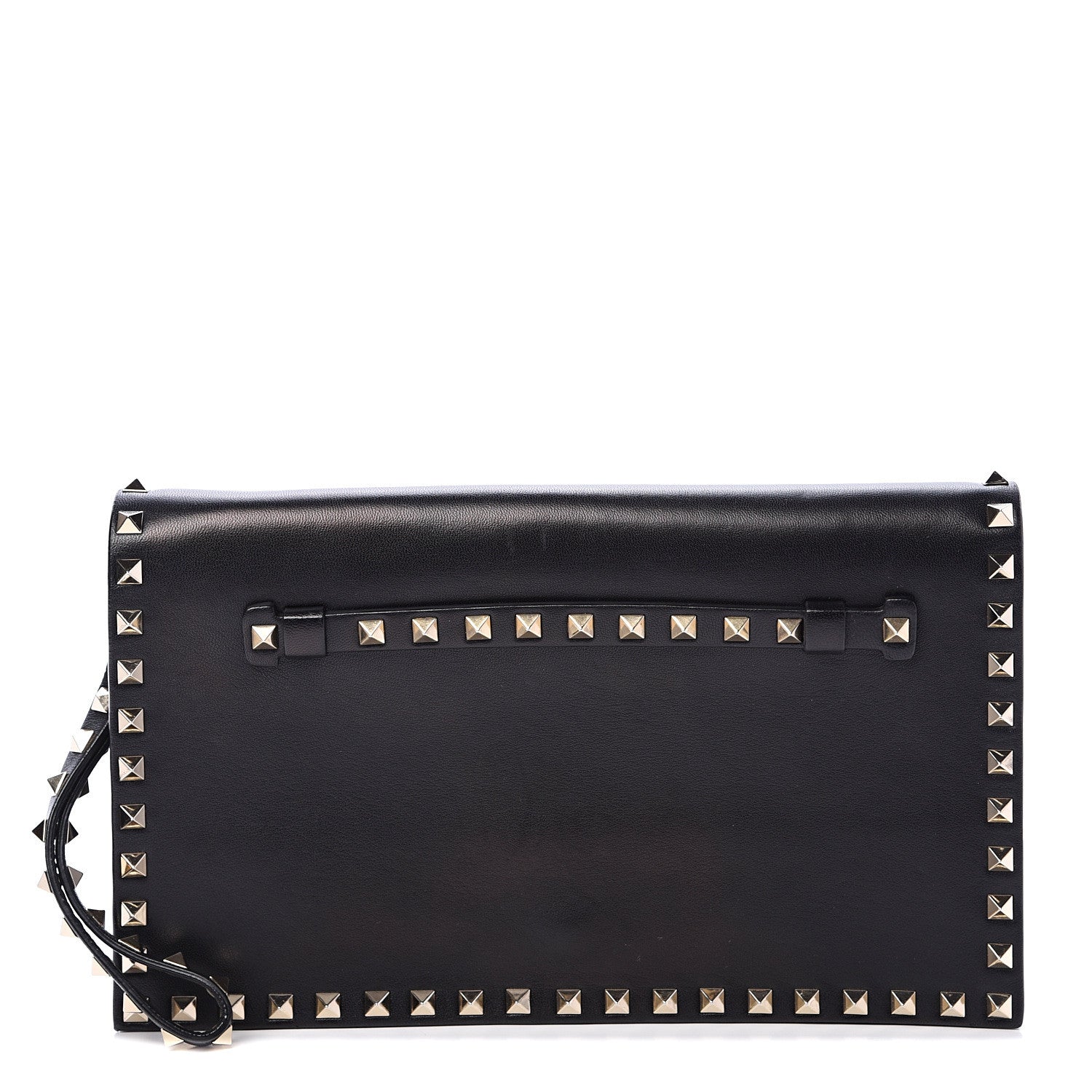 Valentino Garavani Nappa Rockstud Wristlet Clutch Black 1 of 10