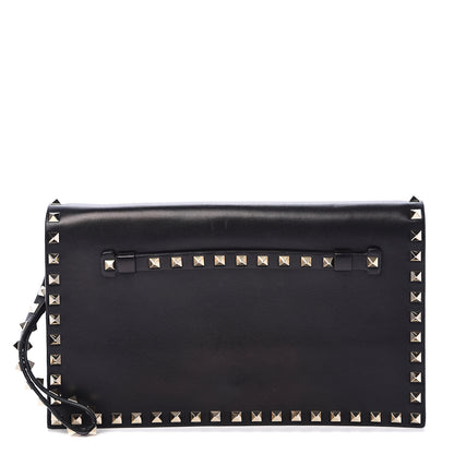 Valentino Garavani Nappa Rockstud Wristlet Clutch Black 1 of 10