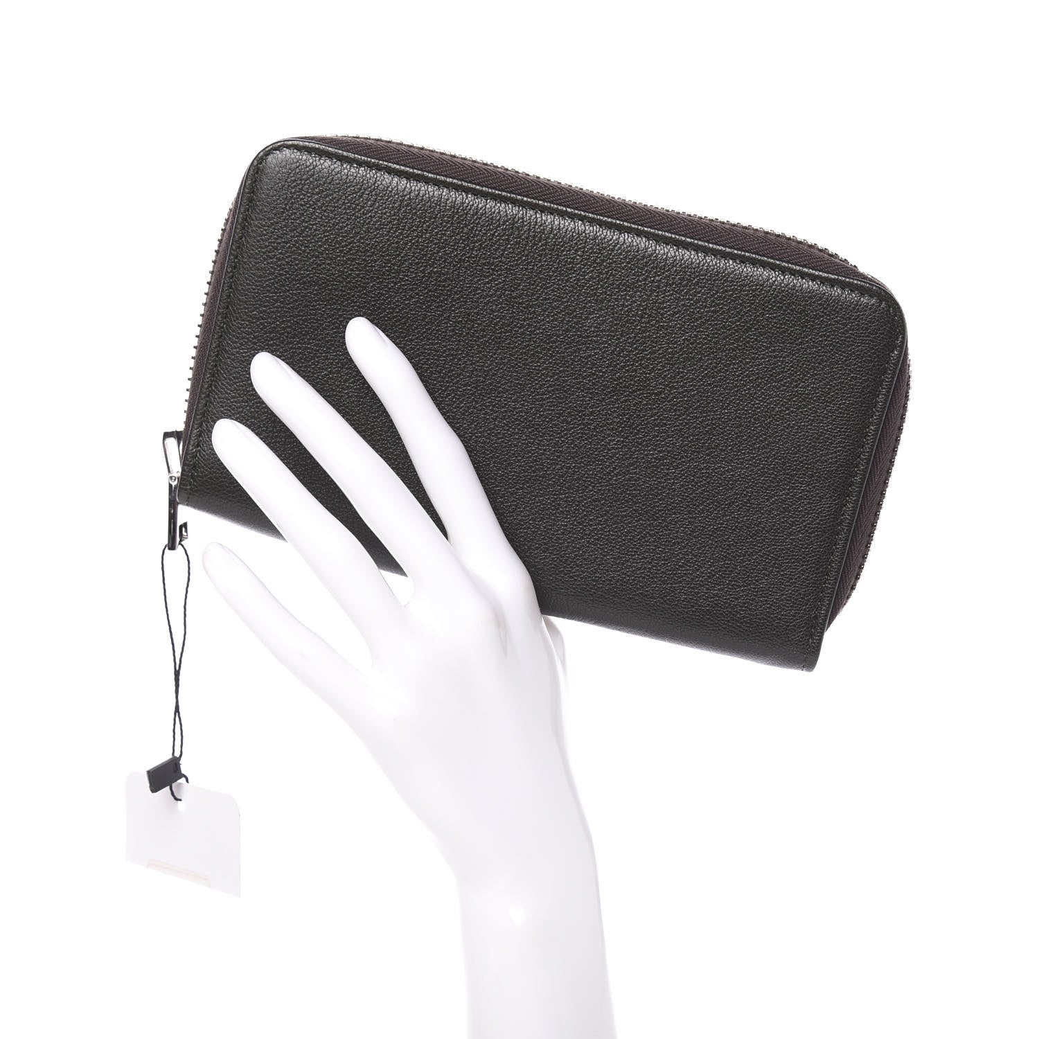 Tom Ford Calfskin Zip Around Wallet Dark Brown 2 of 6