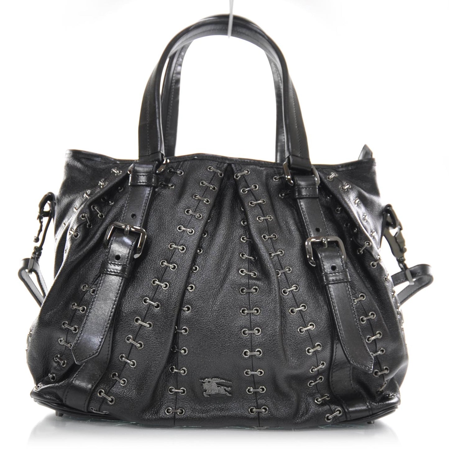 Leather Metal Stitch Lowry Black