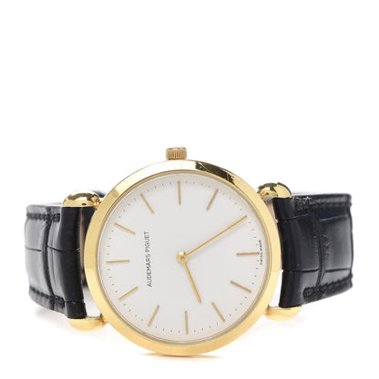 Audemars Piguet 18K Yellow Gold Alligator 32mm Classic Manual Winding Watch 2 of 5