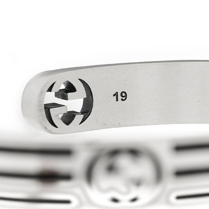 Gucci X ADIDAS Sterling Silver Enamel Cuff Bracelet 19 Black 5 of 5