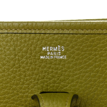 Hermes Taurillon Clemence Evelyne II PM Vert Chartreuse 6 of 9
