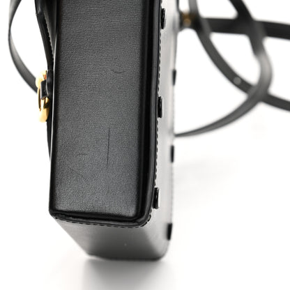 Gucci Boarded Plutone Calfskin Mini Horsebit 1955 Crossbody Bag Black 15 of 16