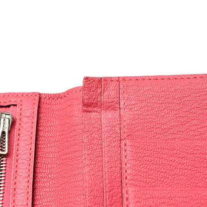 Hermes Chèvre Mysore Bearn Gusset Wallet Rose Lipstick 8 of 16