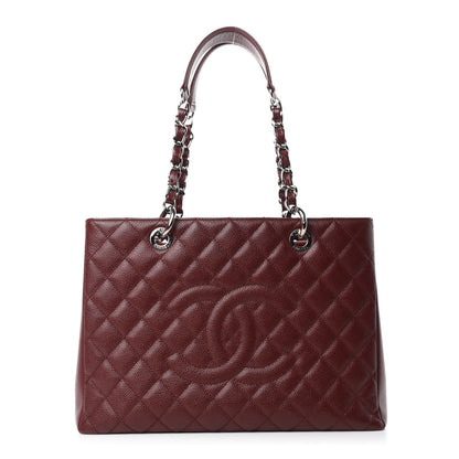 Chanel Caviar Quilted Grand Shopping Tote GST Burgundy 1 of 10