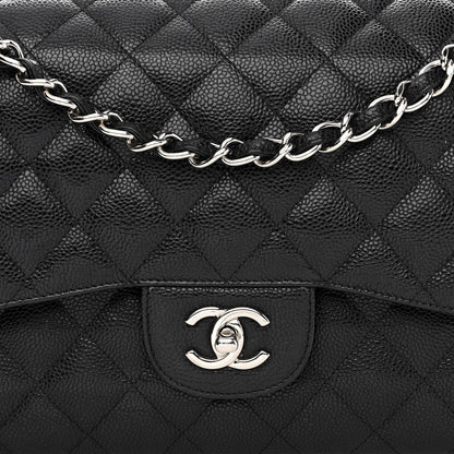 Chanel Caviar Quilted Jumbo Double Flap Black 9 of 11