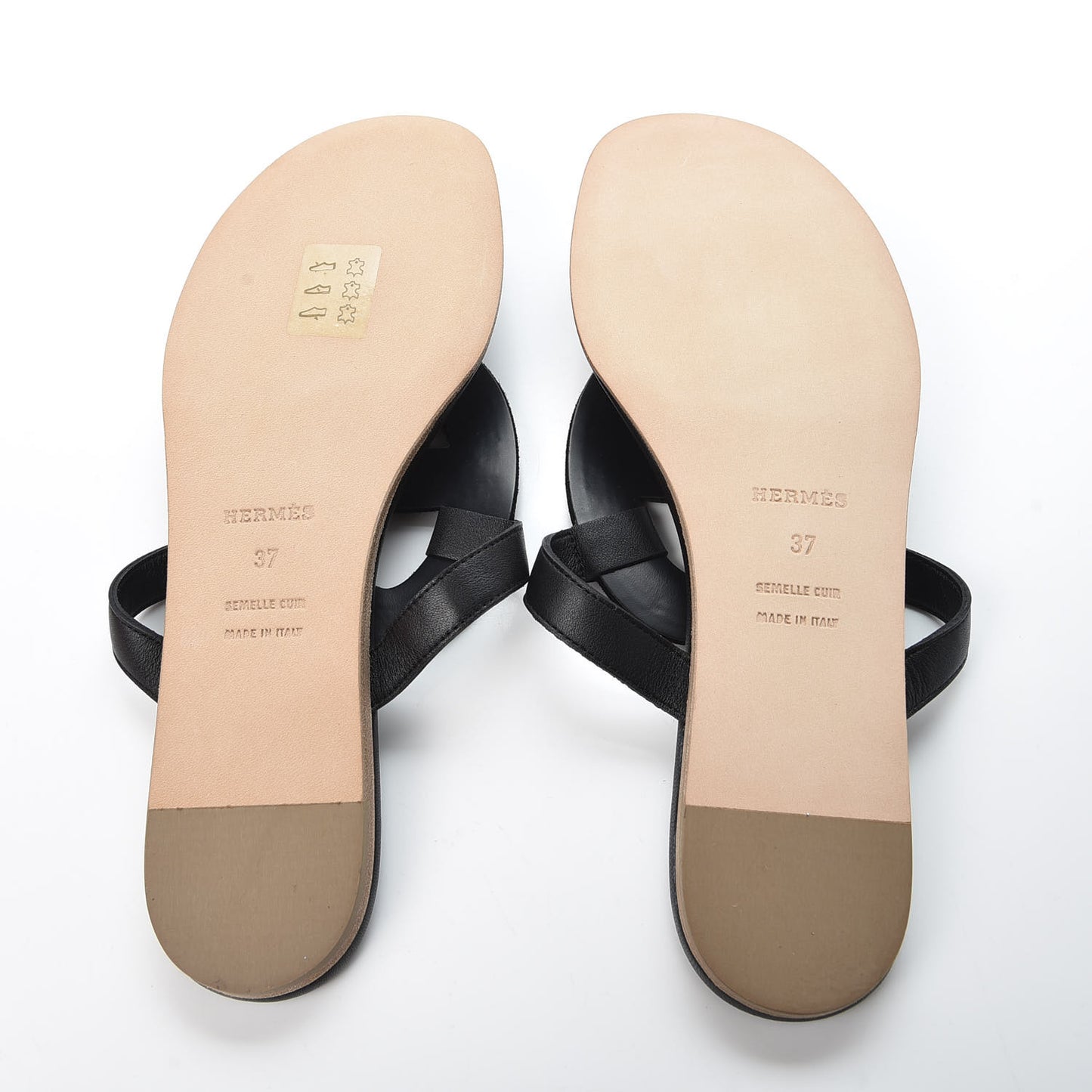 Chevre Vernis Mayotte Sandals 37 Black Multicolor