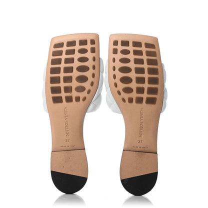 Bottega Veneta Nappa Matelasse Padded Flat Sandals 37 Optic White 4 of 4