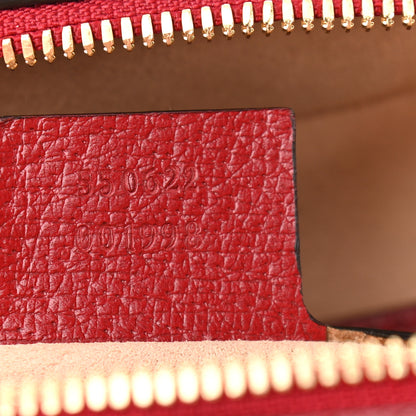 Gucci GG Supreme Monogram Flora Web Small Ophidia Top Handle Shoulder Bag Hibiscus Red 8 of 13