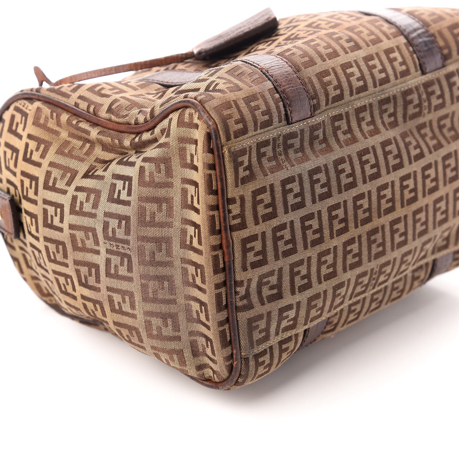 Fendi Zucchino Vitello Small Boston Mogano Panna Bruciato 8 of 9