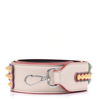 Fendi Vitello Dolce Fun Fair Metal Studded Strap You Camelia Multicolor 2 of 6