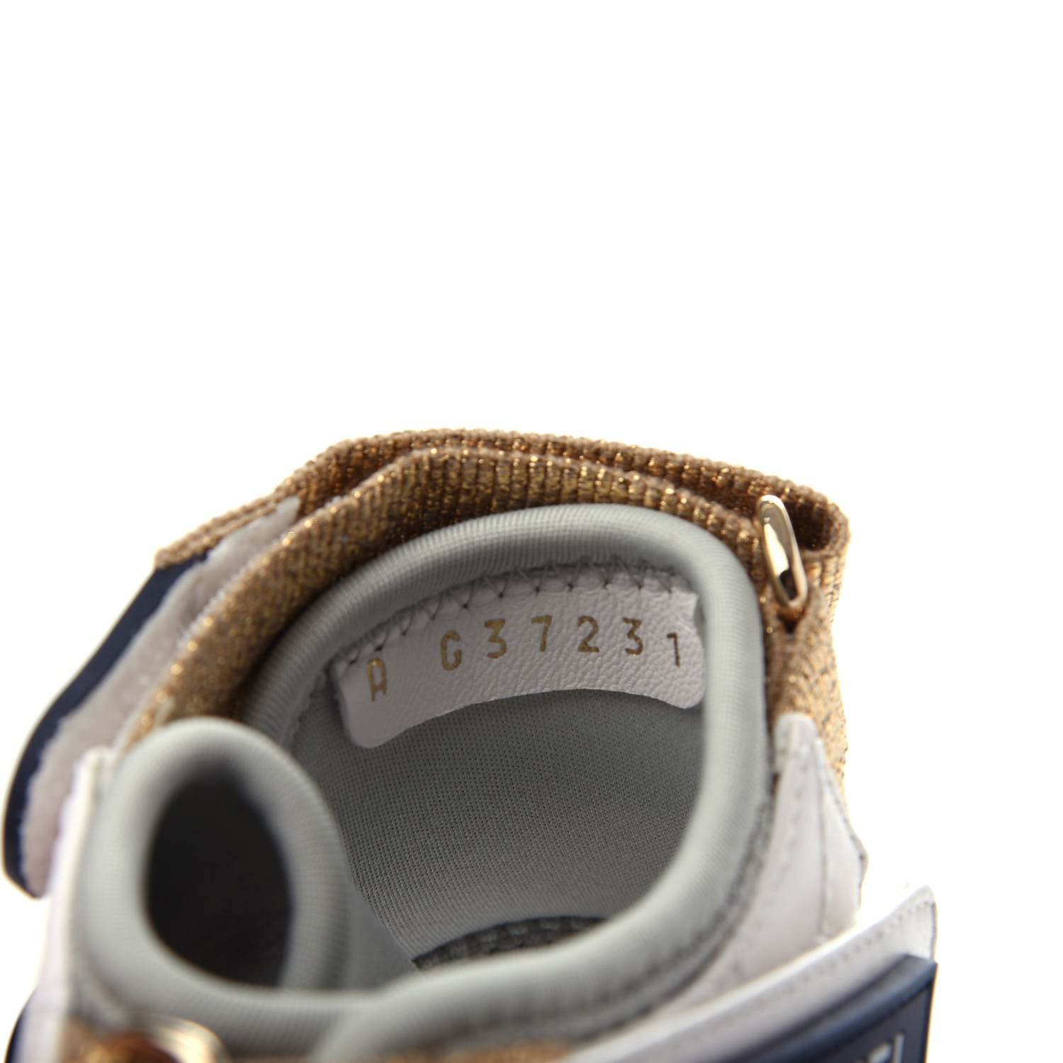 Chanel Goatskin Fabric Gladiator Sandals 37 White Light Grey Navy Blue 10 of 11