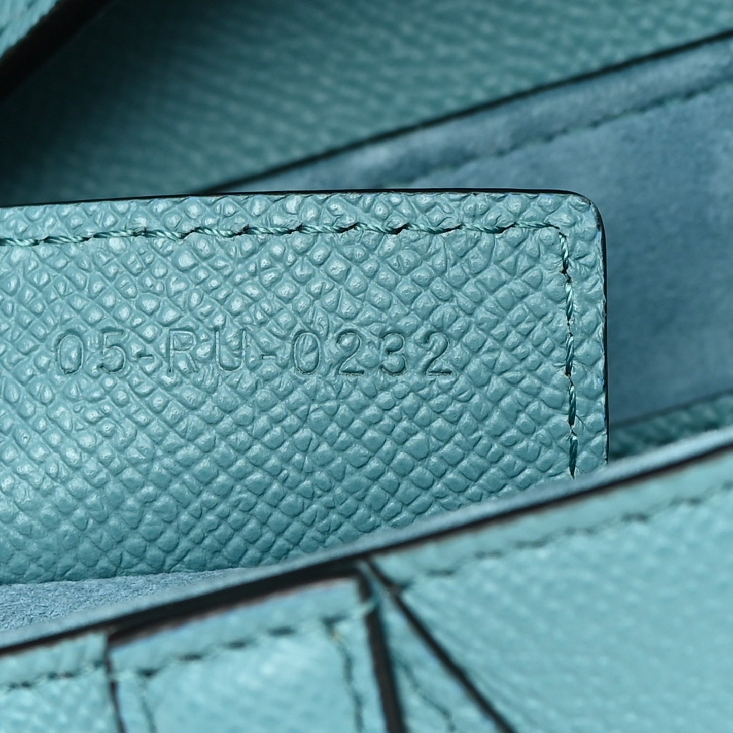 Grained Calfskin Saddle Bag Azure Blue