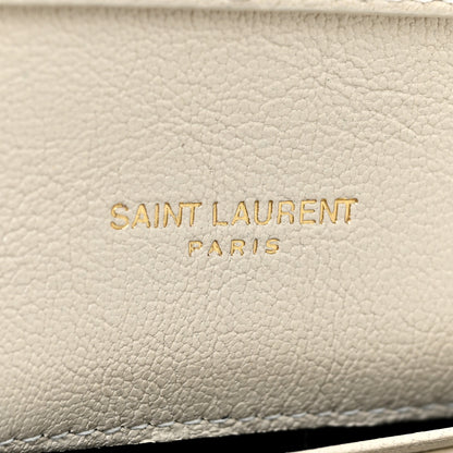 Saint Laurent Lambskin Diamond Quilted Becky Chain Wallet Blanc Vintage 7 of 13