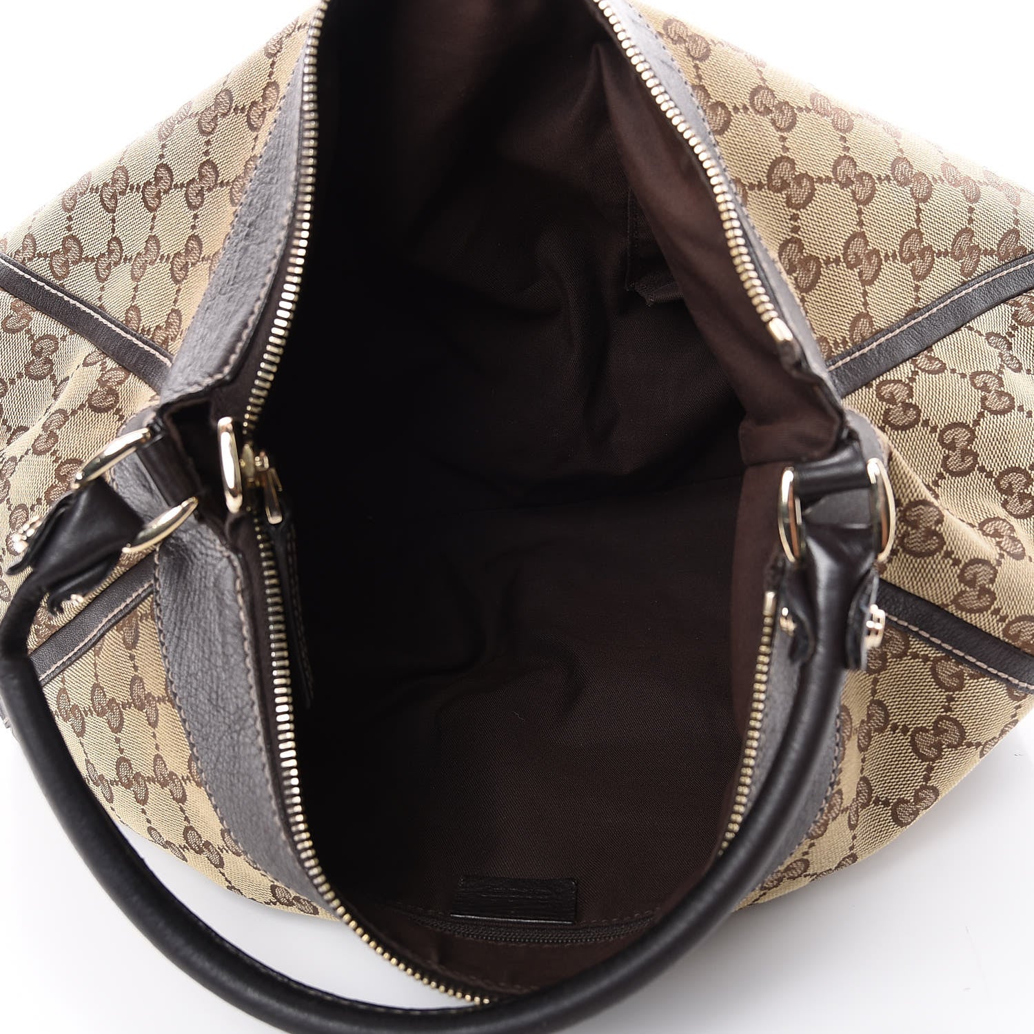 Gucci Monogram Large D Ring Hobo Dark Brown 4 of 10