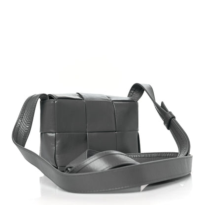Bottega Veneta Lambskin Maxi Intreccio Candy Cassette Crossbody Bag Grey 3 of 10