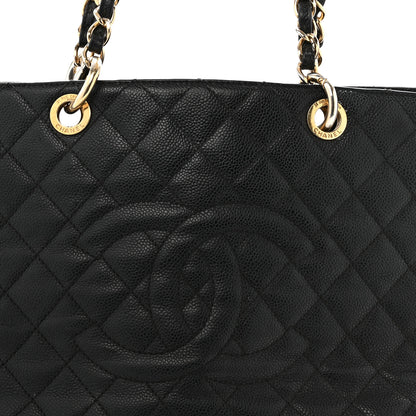 Chanel Caviar Quilted Grand Shopping Tote GST Black 9 of 17