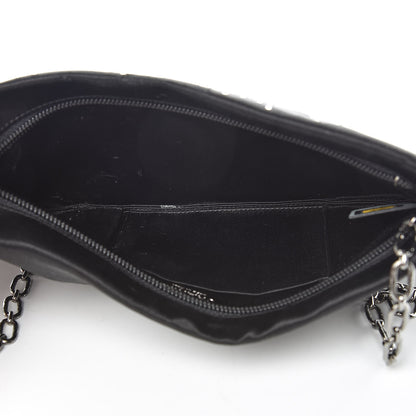 Chanel Satin Diamante Evening Clutch Bag Black 5 of 14
