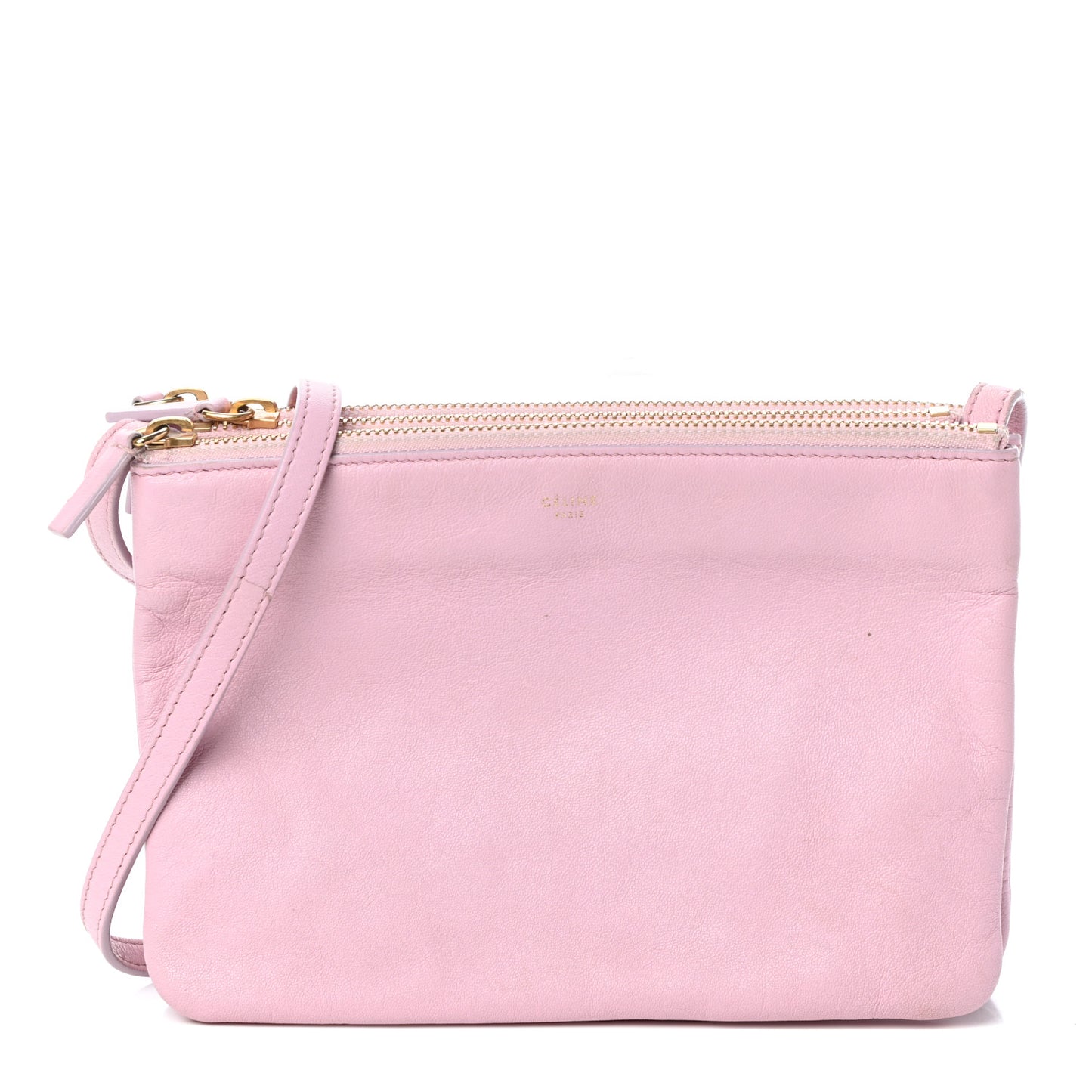 Lambskin Small Trio Crossbody Bag Pink