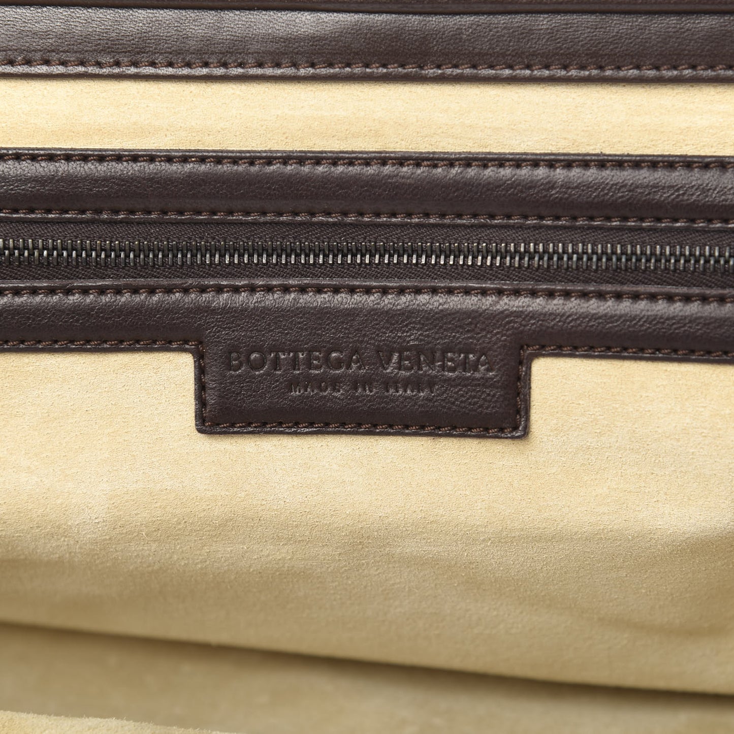 Nappa Intrecciato Frame Shoulder Bag Ebano