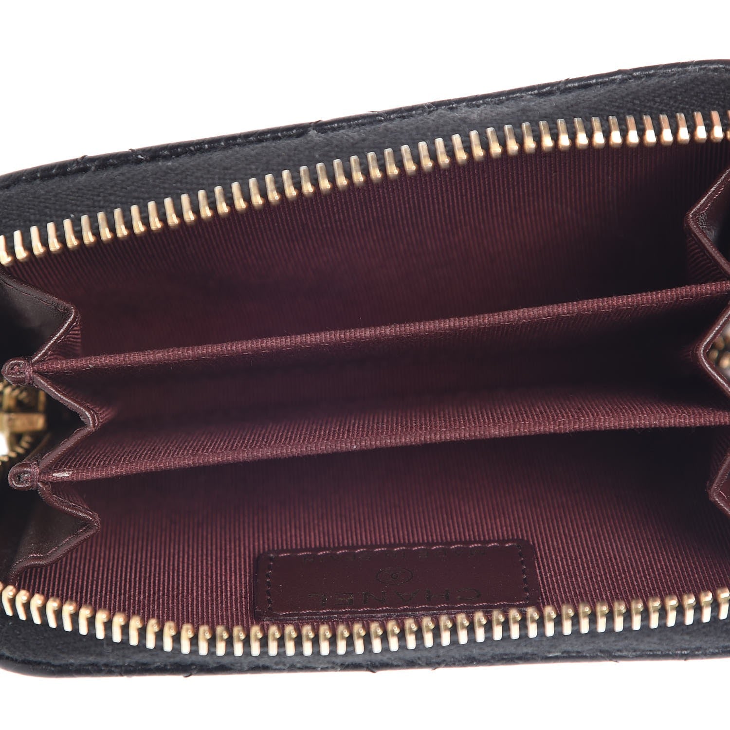 Chanel Caviar Quilted Zip Coin Purse Black 5 of 9