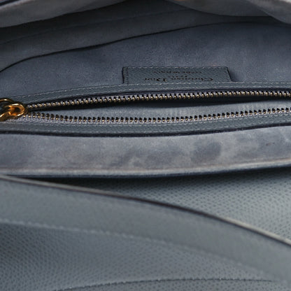 Christian Dior Grained Calfskin Saddle Bag Sky Blue 5 of 12