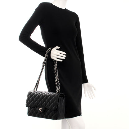 Chanel Caviar Quilted Jumbo Double Flap Black 3 of 9