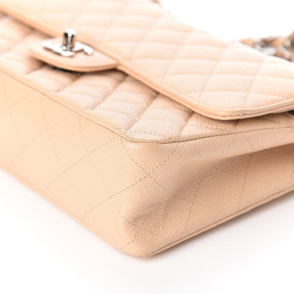 Chanel Caviar Quilted Medium Double Flap Beige 6 of 10
