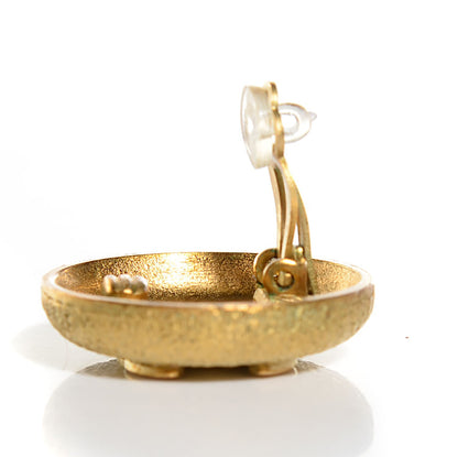 Chanel CC Clip On Earrings Gold 3 of 4